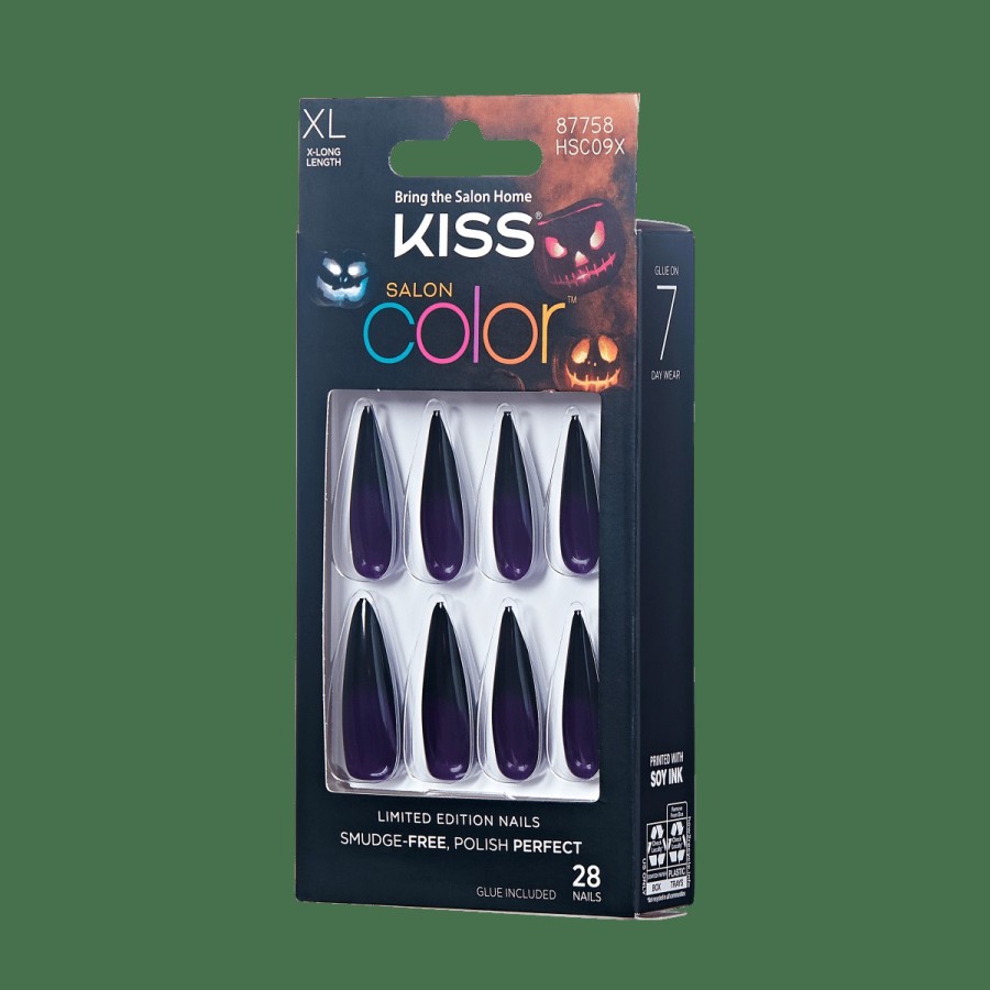 Nails KISS Color Nails | Black Cats