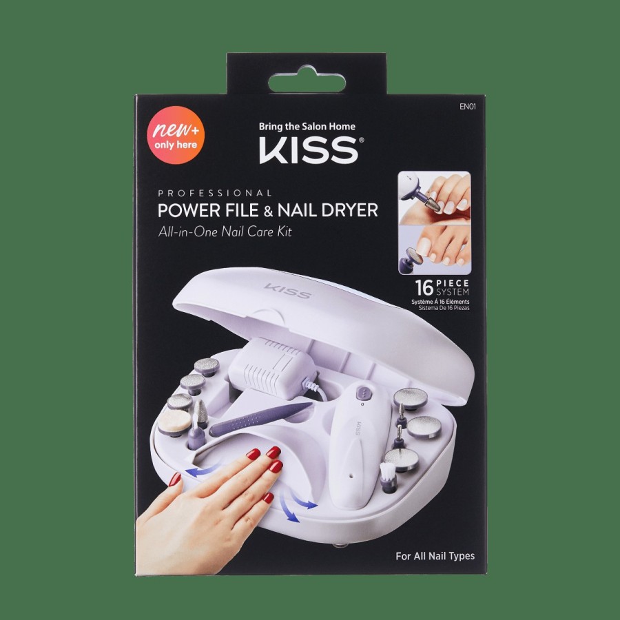 Nails KISS Glues, Kits, & Tools | Power File & Nail Dryer